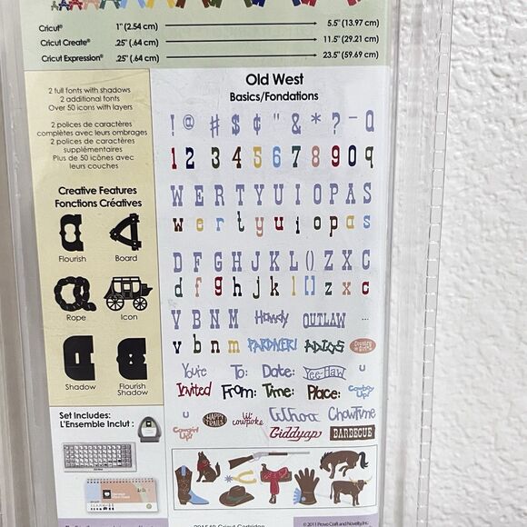 Cricut Font Cartridge Old West ABC Cowgirl UP! Cowboy Western New Sealed 291549 - Picture 8 of 9